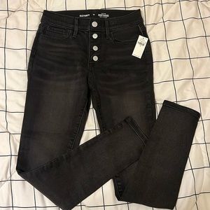 Girls old navy skinny jeggings black size 10